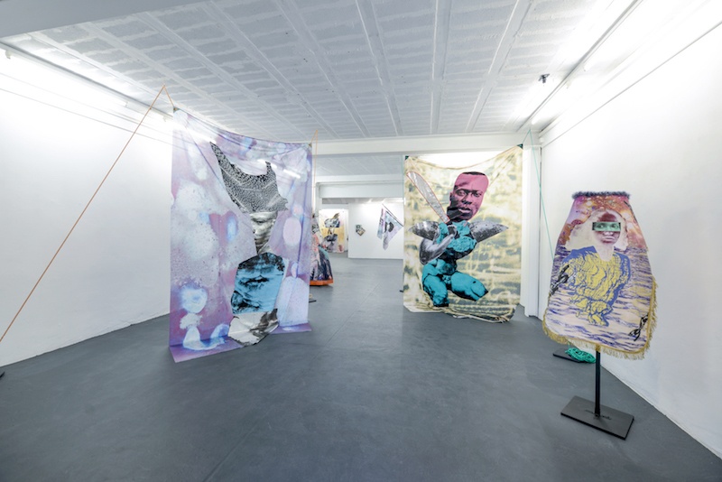 Vue d'exposition Bal Violon de Raphaël Barontini Espace 29, Bordeaux Photo Wang Yiyang