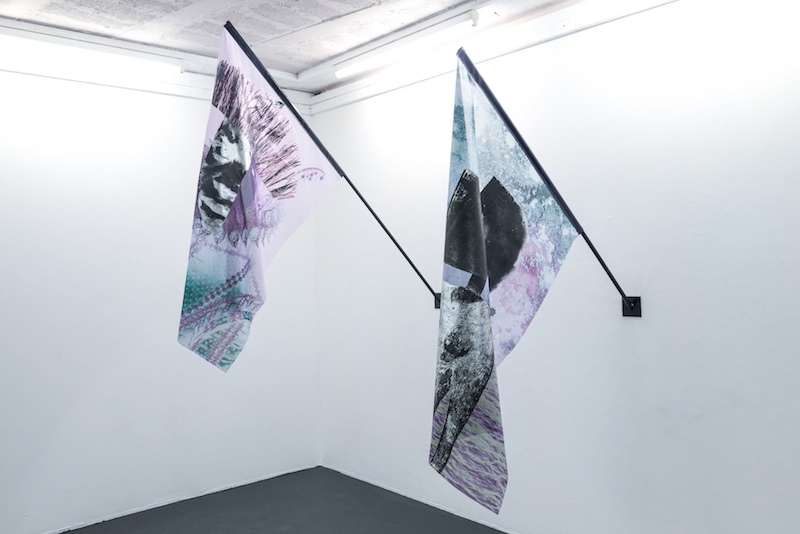 Vue d'exposition Bal Violon de Raphaël Barontini Espace 29, Bordeaux Photo Wang Yiyang