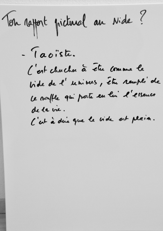 Delphine Sandoz, Ton rapport pictural au vide ?