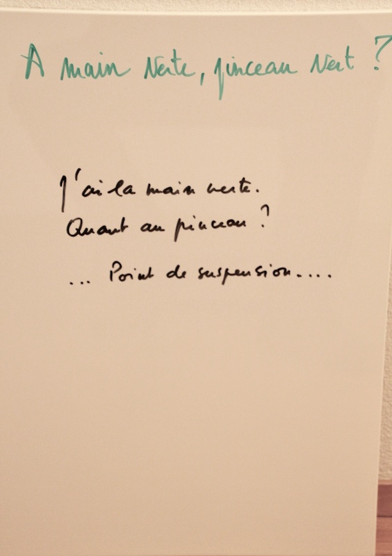 Delphine Sandoz, A main verte, pinceau vert ?
