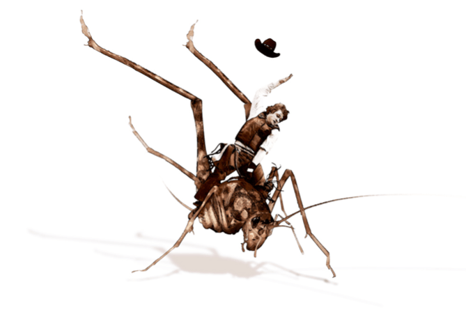 Ghyslain Bertholon, Grasshopper Boy II, 2014 Dessin sur papier, tirage fine art, 40 x 60cm