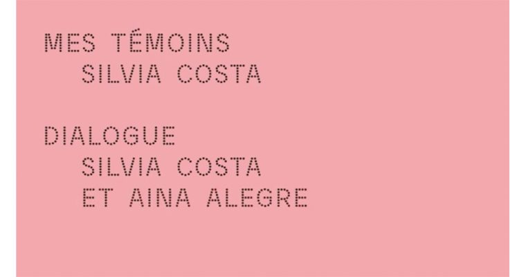 Conversation entre Silvia Costa et Aina Alegre