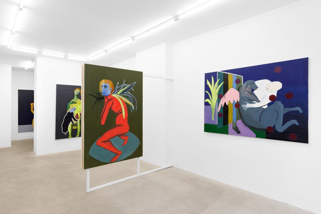 Vue de l’exposition de Diego Wery « Qu'est-ce qu'on fait Maintenant qu'on Est contents » Galerie Valeria Cetraro, 2020 Courtesy de l’artiste et Galerie Valeria Cetraro Photo Salim Santa Lucia