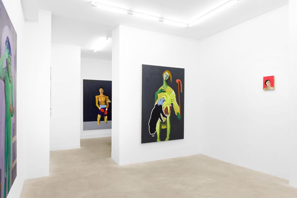 Vue de l’exposition de Diego Wery « Qu'est-ce qu'on fait Maintenant qu'on Est contents » Galerie Valeria Cetraro, 2020 Courtesy de l’artiste et Galerie Valeria Cetraro Photo Salim Santa Lucia