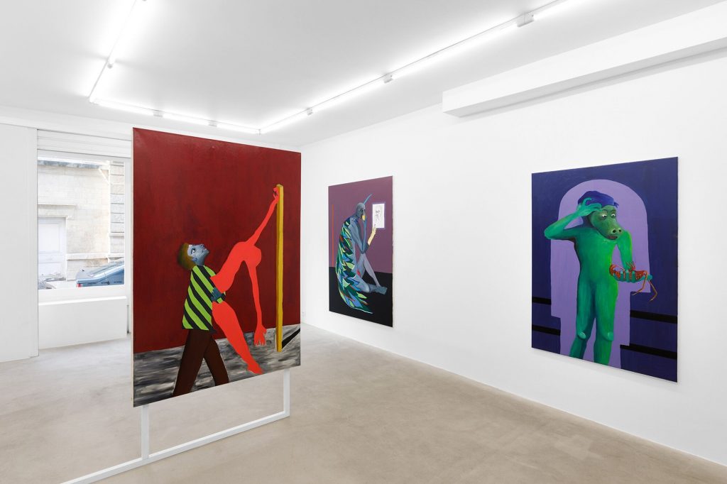 Vue de l’exposition de Diego Wery « Qu'est-ce qu'on fait Maintenant qu'on Est contents » Galerie Valeria Cetraro, 2020 Courtesy de l’artiste et Galerie Valeria Cetraro Photo Salim Santa Lucia