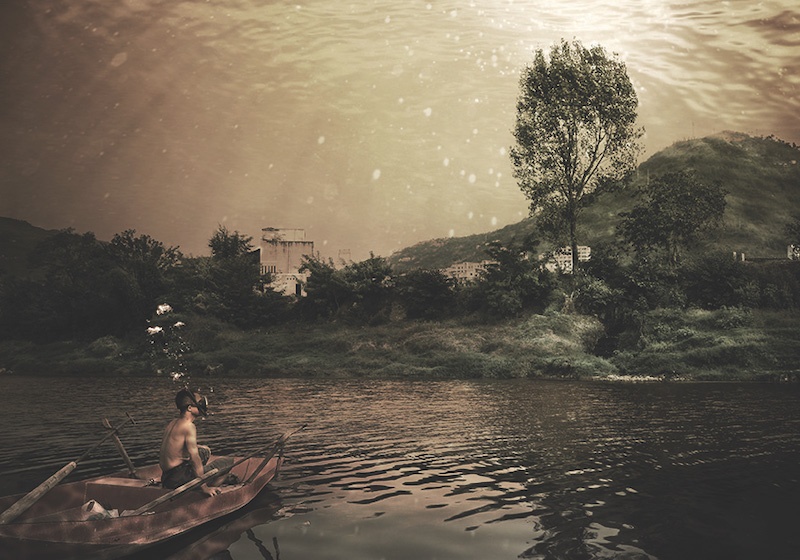 Yang Yi, Uprooted #14, le pecheur, C-print, 150x100 cm