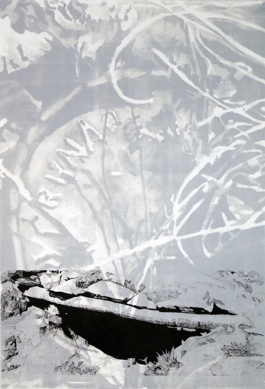 Eirene Efstathiou, Kiafa Revisited 8, 2019, lithograph and serigraph on paper, 44 x 60 cm Courtesy Irène Laub Gallery