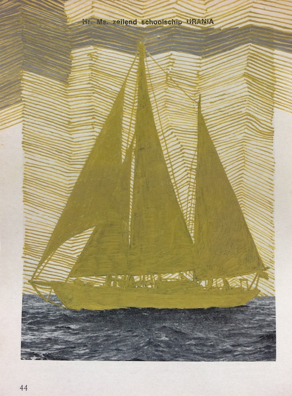 Natasja van Kampen série Marines, Urania, 2020, encre gel sur page de livre