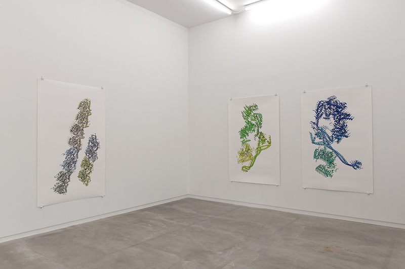Vue de l’exposition personnelle de Ran Zhang « Resolution of Traits » à l’Ahah #griset du 25 janvier au 28 mars 2020 ©Ran Zhang