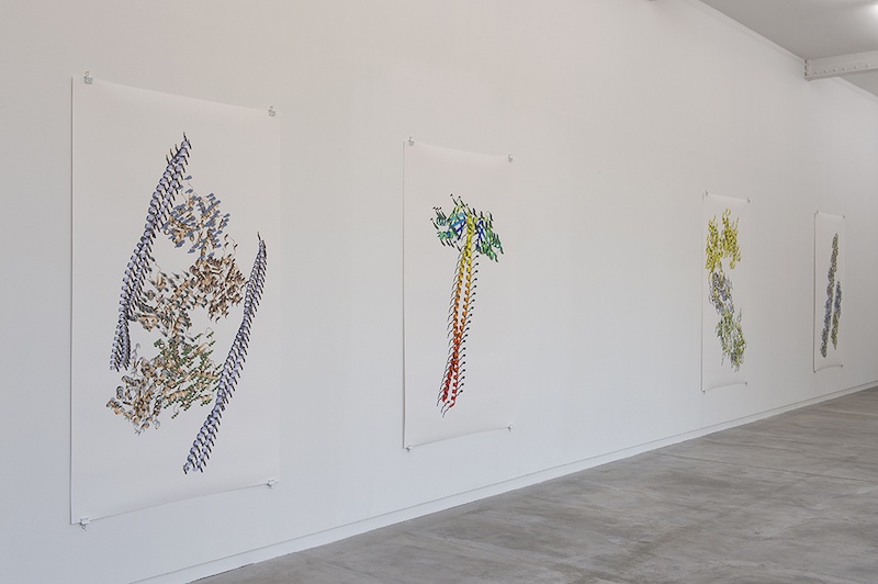 Vue de l’exposition personnelle de Ran Zhang « Resolution of Traits » à l’Ahah #griset du 25 janvier au 28 mars 2020 ©Ran Zhang