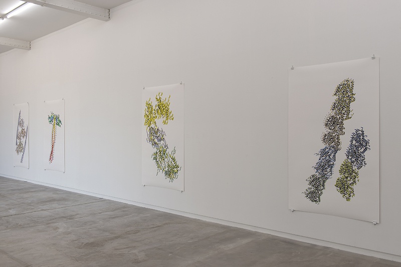 Vue de l’exposition personnelle de Ran Zhang « Resolution of Traits » à l’Ahah #griset du 25 janvier au 28 mars 2020 ©Ran Zhang