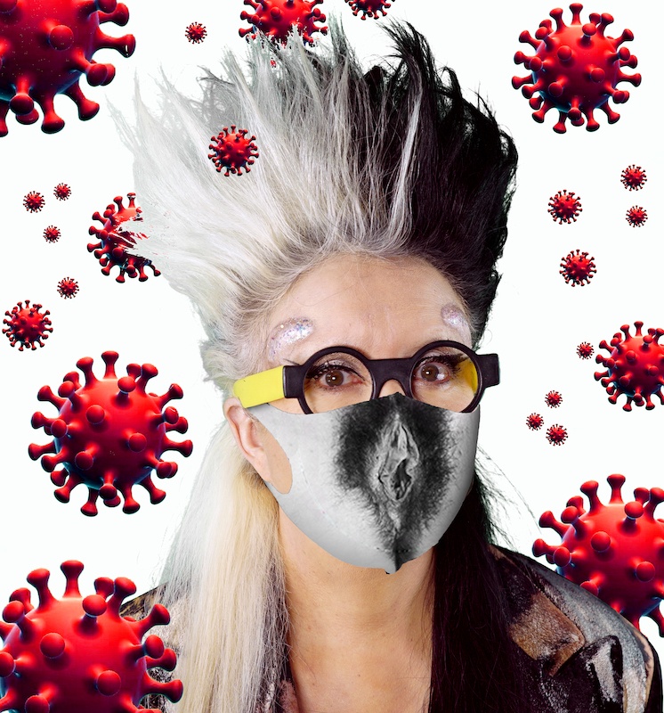 ORLAN MASQUE SEXE VIRUS ROUGE