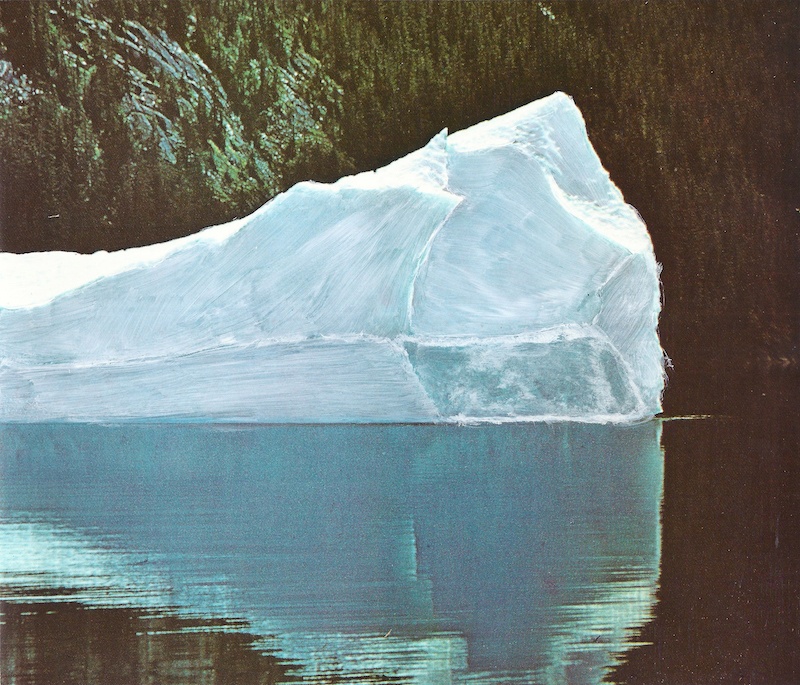 Aurélien Mauplot, Les impatiences (série des glaces) Dimensions variables Acrylique sur photographie d’archive 2017