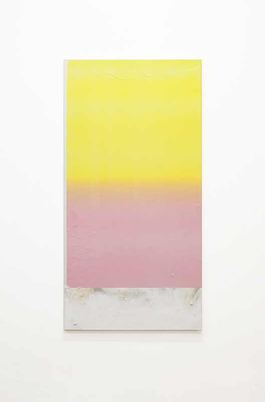 Sans titre 38, 2020. Collage papier, peinture en spray et acrylique sur toile 120 x 60 cm © Terencio González, Courtesy Galerie Jérôme Pauchant