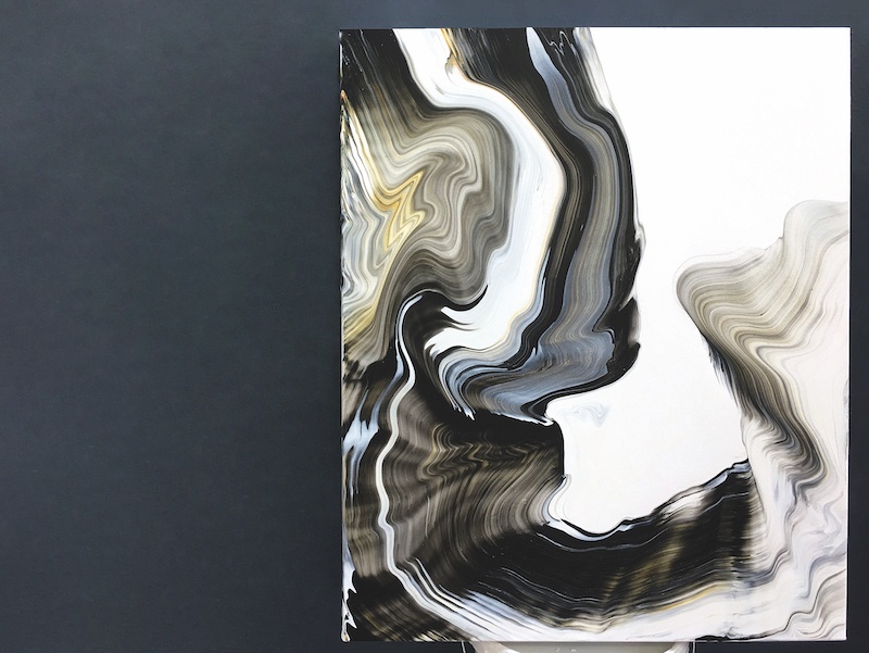 Silvère Jarrosson, Figure 43, 2019. Acrylique et élastomère sur toile de lin, 73 x 60 cm. Courtesy et photo artiste