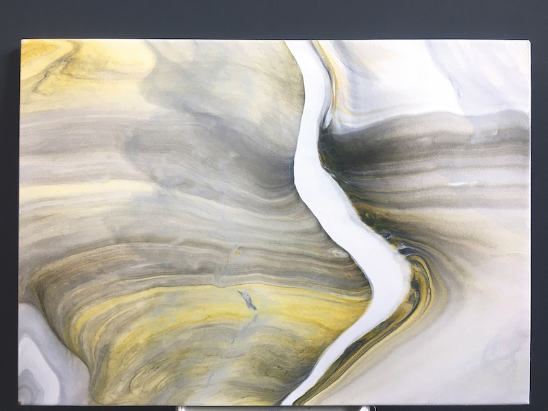 Silvère Jarrosson, Impression 7, 2019. Acrylique et élastomère sur toile de lin, 70 x 50 cm. Courtesy et photo artiste