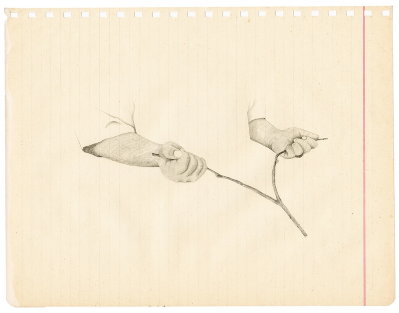 The dowser's hands I, Geoffrey Badel, dessin, crayon, 21,5 x 27,5 cm, 2019.jpg
