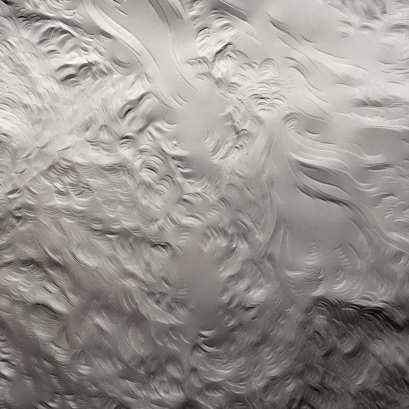 Didier Legaré- Gravel, In girum... #3, 2018 (détail). Papier minéral gravé, 13 x 27 cm