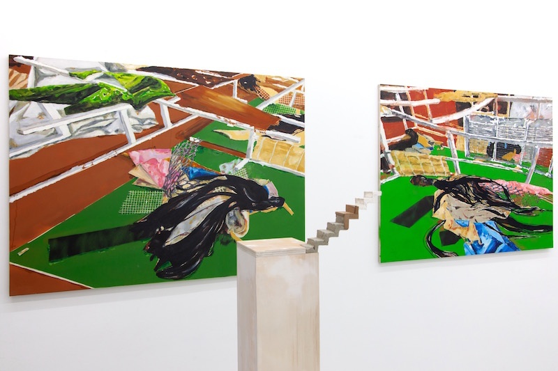 vue de l'exposition « Instructions pour couper les ficelles » avec Gayle Chong Kwan, Gaetano Cunsolo, Léonard Martin, João Vilhena jusqu'au 05 décembre 2020, Galerie Alberta Pane Paris
