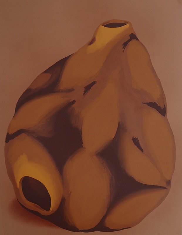 Elvira Voynarovska, Holobiontes, pastels à l’huile sur papier, 50x65cm