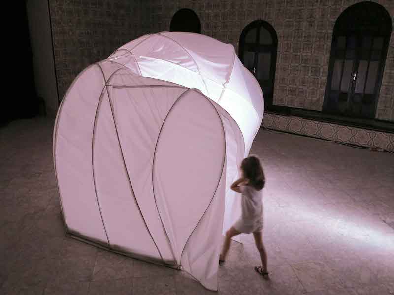 Filomena Borecka, « PHRENOS - La Banque du Souffle » vue de l’exposition internationale Surfaces Sensibles, E-Fest, 2015, Palais Abdelia,Tunis