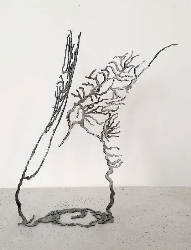 Sylvie DE MEURVILLE Mer d’Aral Acier de 3mm verni - 2018 45 cm x 24 cm Photo : © De Meurville
