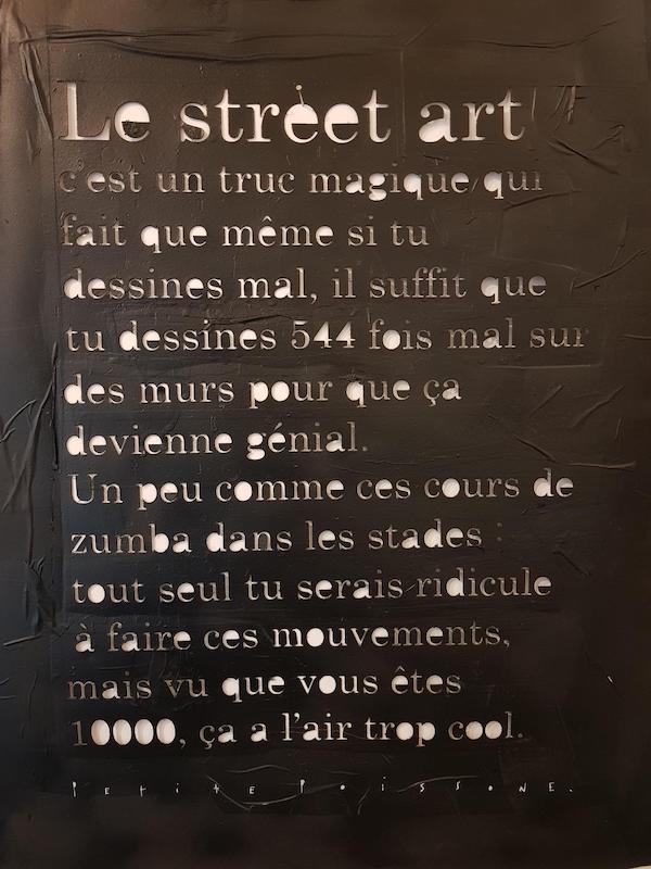 Petite poissone - Street art - découpe de pochoir