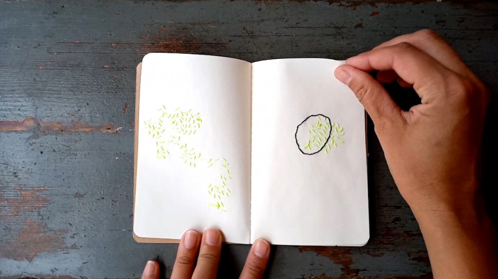 Lydia Rump, Carnet brodé, vidéo 2'58 (extrait), 2019