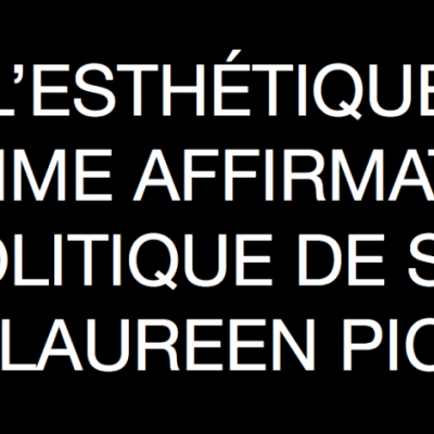 L’ESTHÉTIQUE COMME AFFIRMATION POLITIQUE DE SOI
