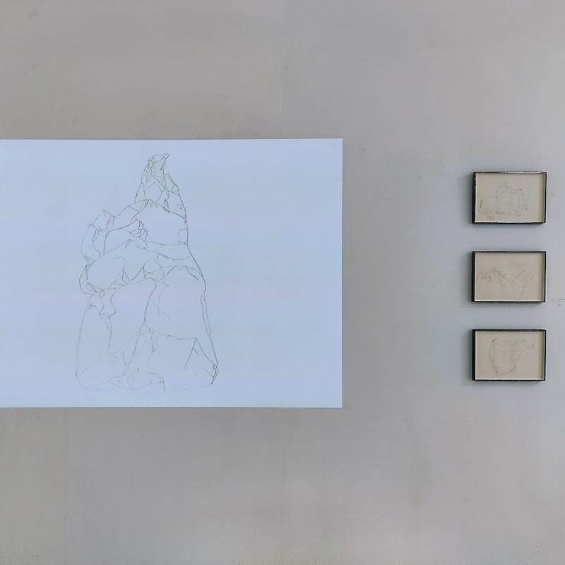 Honky-Tonk-Fields_Benoit-Blanchard_505-25-cm2_vue-de-l-installation_serie-de-22-dessins_mine-de-plomb-sur-papier_2011__credit-photo-TENDERFLUID