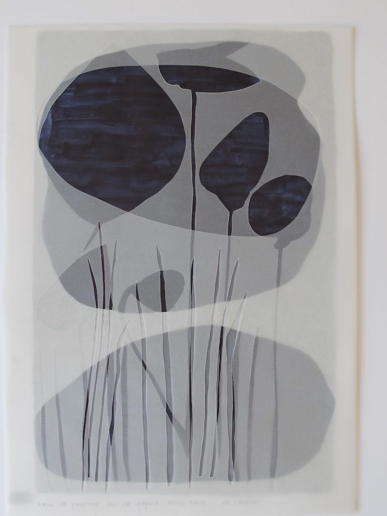 Christine Crozat, Paysage gris de Payne, 2019 Technique mixte sur papier 37 x 28,5 cm Photo Christine Crozat