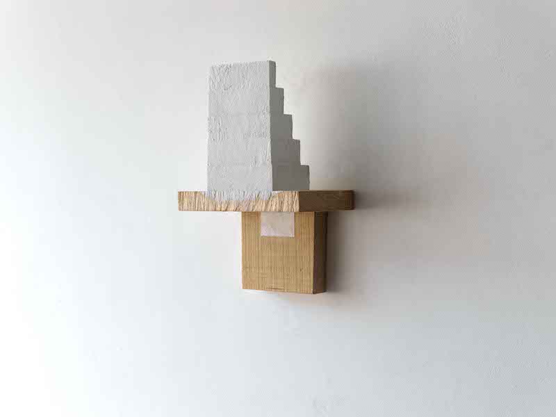 Paul Wallach, Some Other Where Else, 2020, Bois, peinture, papier ©Hervé Abbadie, Courtesy de l'artiste et Galerie Jeanne Bucher Jaeger, Paris