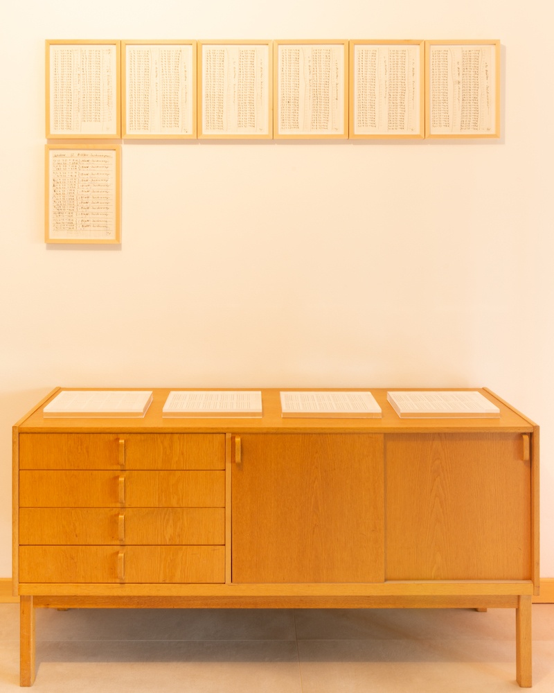 Vue de l'exposition Hanne Darboven 1968-1980, L'Arengario, 2021