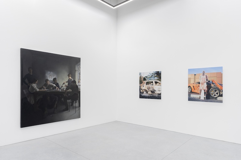 Vue exposition collective Vie d’artiste avec Arnaud Adami, Julien Boudet, Guillaume Bresson, Dhewadi Hadjab, Clément Poplineau, Christian Rex Van Minnen jusqu'au 25 février 2022, Stems Gallery, Bruxelles