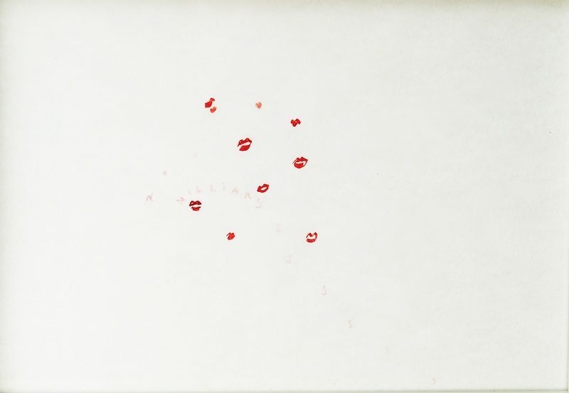Valentina Traïanova : « Bouches », 2021 deux dessins superposés extraits de la série 700 milliards et des bouches