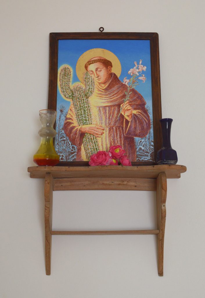 Mauro Bordin, Saint-Antoine, huile sur carton, 2021, 60X50 cm