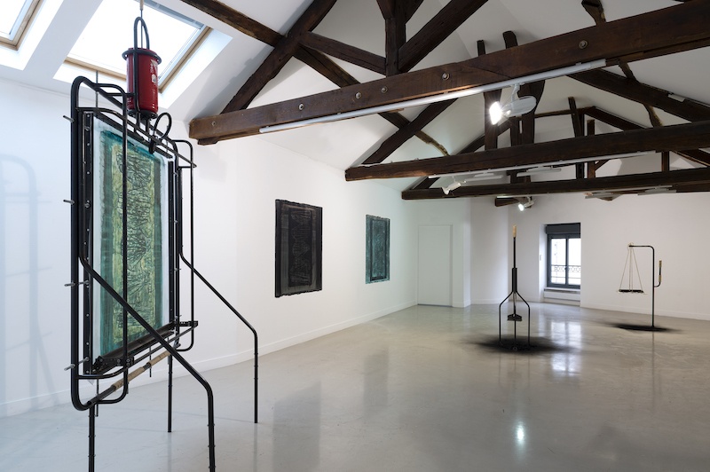 Vue de l'exposition personnelle de François Dufeil, Chlaaak Tuuuung Fiiiiiit jusqu'au 12 mars 2022, La Graineterie – centre d’art de la ville de Houilles - Photo Marc Domage