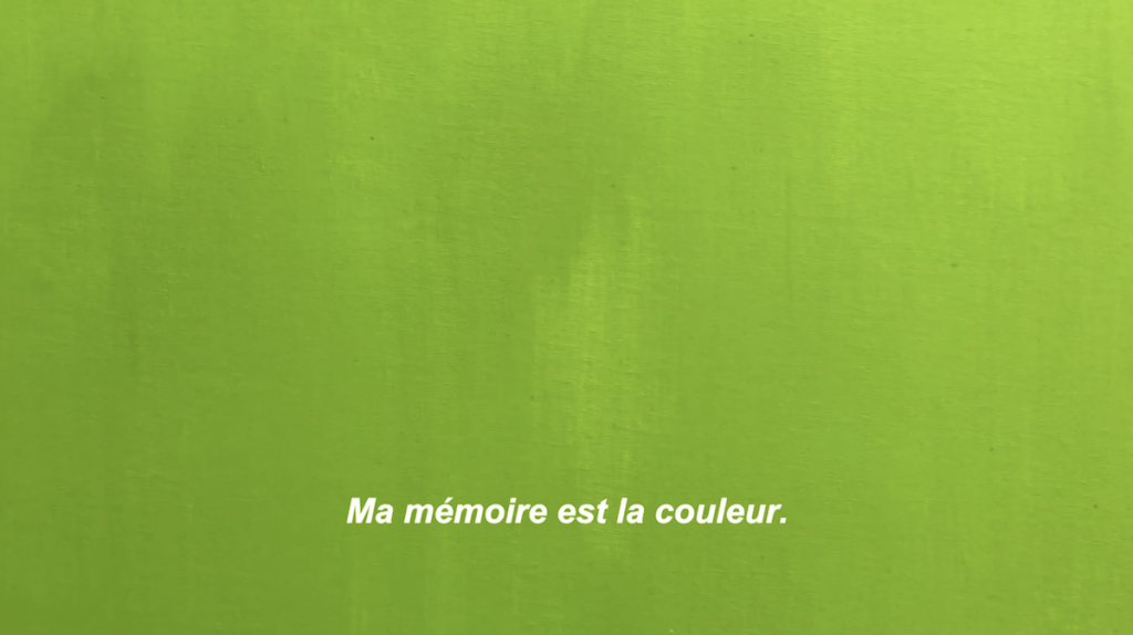 Jiwon Lee, image de Vert violent (2020) / peinture, son, vidéo / 2:07