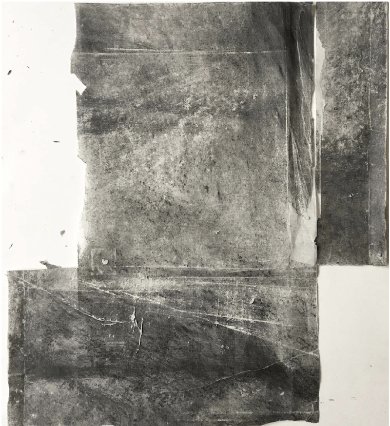 BRUNO ALBIZZATI, Sans-titre (Sidewalk, Williamsburg) 2, 2017, fusain, graphite et collage sur papier , 56 x 51 cm