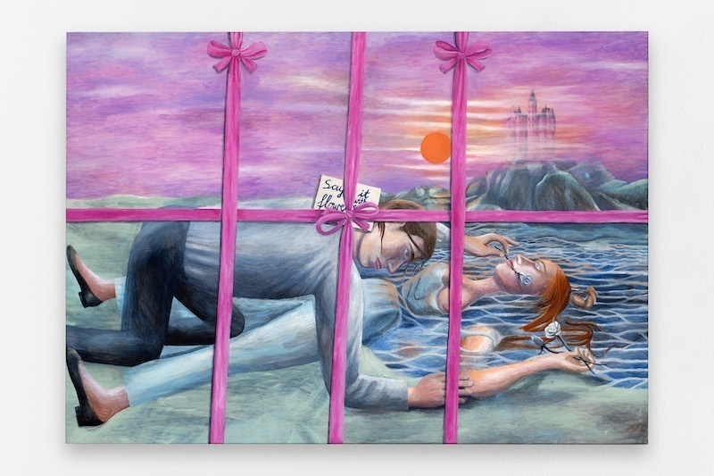 Agnes Scherer, Say it with flowers, 2022, acrylic on canvas, 99 x 140 cm, unique - Photo Aurélien Mole