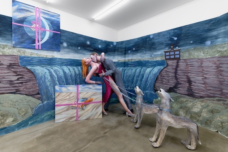 Agnes Scherer, A thousand times good night, 2022, plaster gauze, plaster, canvas, acrylic paint, ribbons, paper, variable dimensions, unique - Photo Aurélien Mole