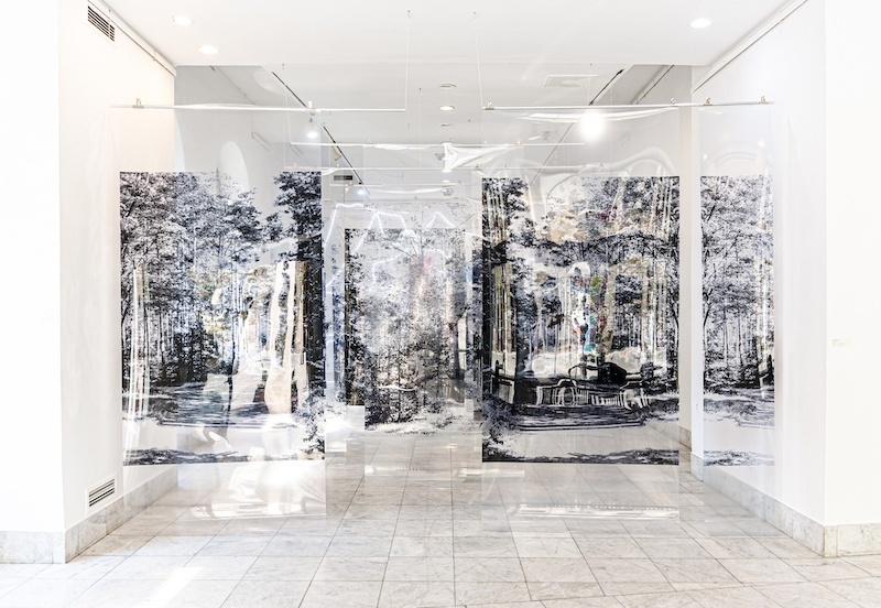 Andréa Vamos vue de l'exposition 36Pauses à la Ulus Galerija à Belgrade, juillet 2022