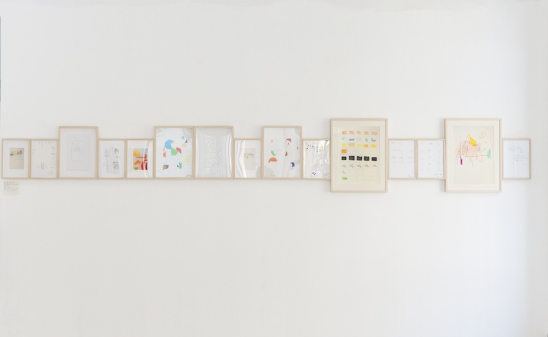 Andréa Vamos vue de l'exposition 36Pauses à la Ulus Galerija à Belgrade, juillet 2022