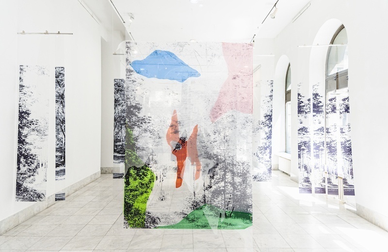 Andréa Vamos vue de l'exposition 36Pauses à la Ulus Galerija à Belgrade, juillet 2022