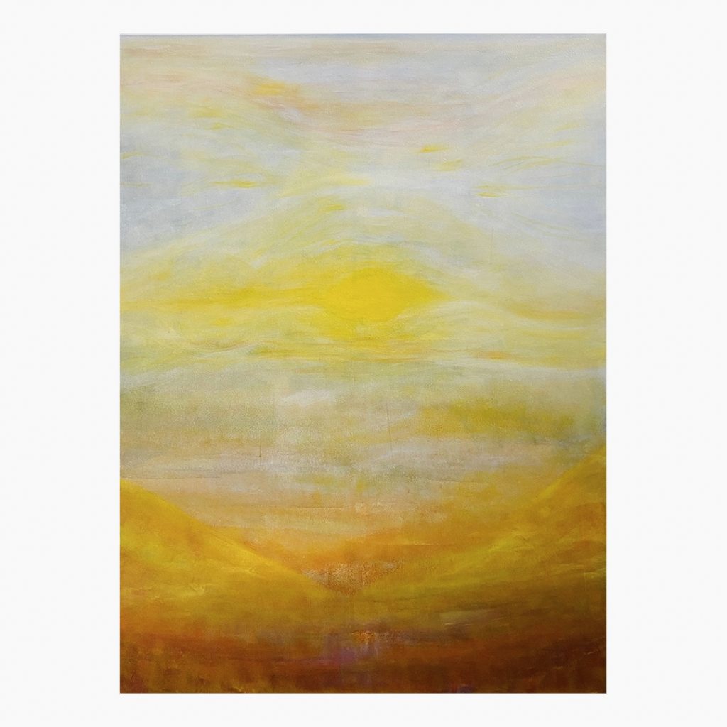 Mathias Bensimon, Brume Solaire, 2023, peinture à l'huile sur toile, 200x140cm