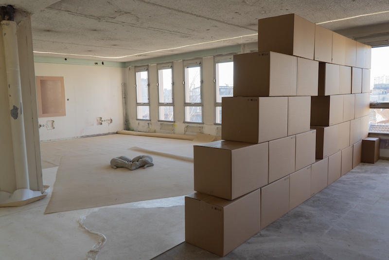 Vue exposition Restes de Traces - Tour Orion, Montreuil
Un projet d'Eladio Aguilera