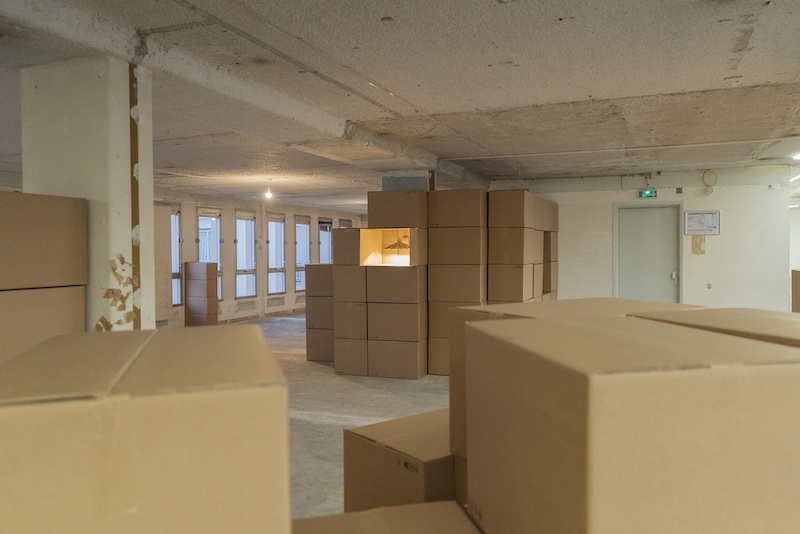 Vue exposition Restes de Traces - Tour Orion, Montreuil
Un projet d'Eladio Aguilera