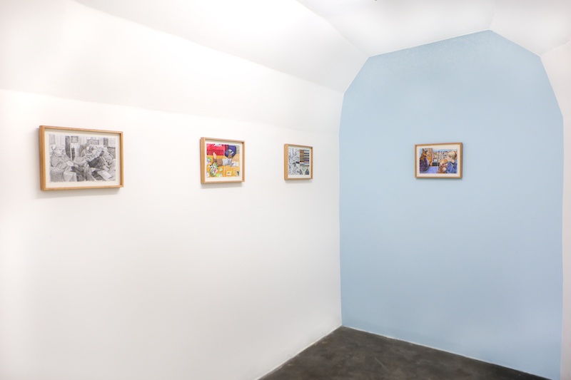 Vue d'exposition, Louise Janet : Present Tense, Galerie Mathilde Le Coz, Paris – Photo Louise Conesa