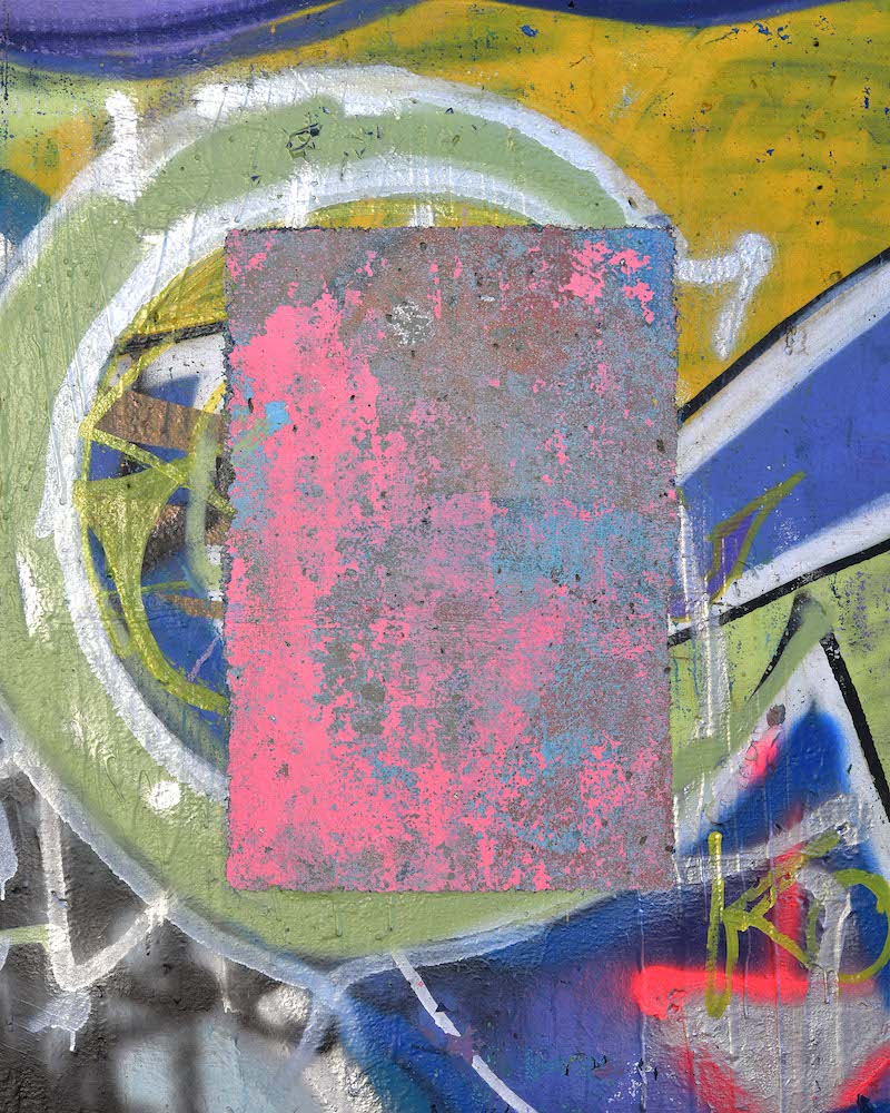 Joëlle Jakubiak, Archéograffi 3, 2022. Prelevement, 100 x 80 cm