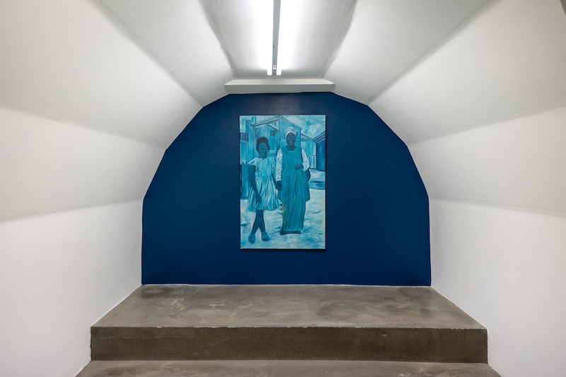 Vue d'exposition, Awanle Ayiboro : The Abandoned Playground, Galerie Mathilde Le Coz, Paris – Photo Louise Conesa